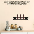 thumbnail image 4 of Houderco Estante Para Condimentos Negro De Acero Inoxidable Montado En Pared Para Organización De Cocina Y, 4 of 8