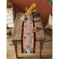 thumbnail image 4 of Table Runners 60 Inches Long Dress Scarves, Brown Wooden Gnomes Christmas Farmhouse Kitchen/Dining Table Runner, Small Coffee Tablerunners, Xmas Tree Snowflakes 13x60 Inch, 4 of 7