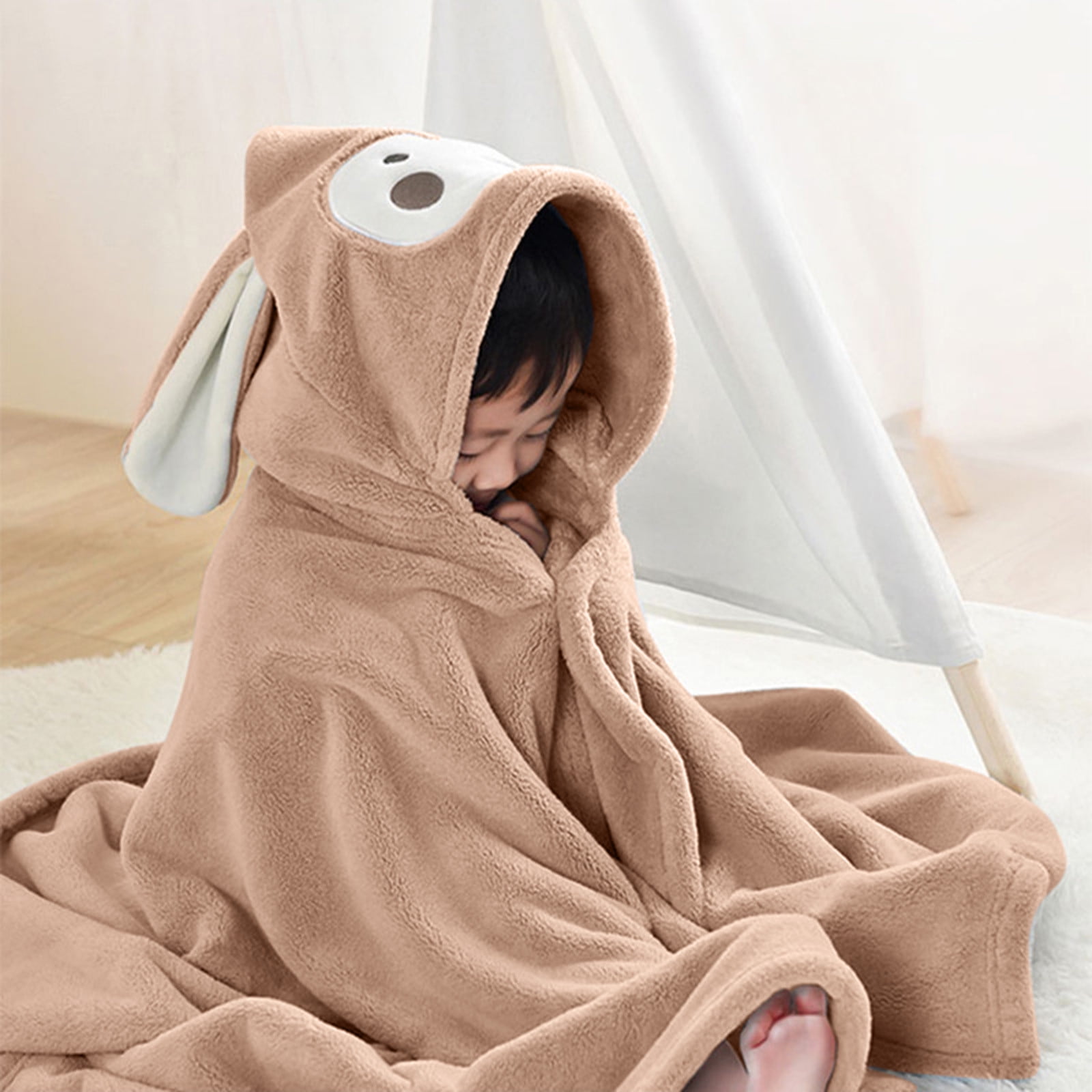 Tanuse Premium Hooded Towel for Kids, Ultra Soft and Extra Large Cotton Bath Towel with Hood for Boys and Girls, Absorbent and Machine Washable, Fun Design for Beach and Pool 1X Bath Towel