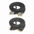 thumbnail image 2 of 3RCA Male to 3 Male RCA Audio Stereo Subwoofer Cable Auxiliary Cord for Home Theater, HDTV, Amplifiers, HiFi Systems, 2 of 9