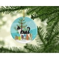 thumbnail image 2 of Canaan Dog Christmas Ceramic Ornament, 2 of 2