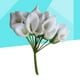thumbnail image 3 of 12 mini lirios artificiales de cala para novia, boda, decoración de fiesta, ramo de flores de PE de tacto real (blanco), 3 of 6