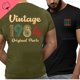 thumbnail image 3 of Camisa de algodón de 40 cumpleaños para hombres, camisetas con estampado de leyendas nacidas en 1984, Vintage de 40 años, pecho izquierdo, espalda completa, 3 of 5
