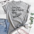 thumbnail image 2 of Even Jesus Had A Fishing Story Shirt, Unisex Women's Men's Shirt, Jesus Fishing Shirt, Fisher Fisherman Tee, Heather Gray, Medium, 2 of 6