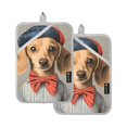 thumbnail image 7 of Yayeee Pot Holders Kitchen Heat Resistant with Pocket 7"x9.8" Cotton Oven Cooking Hot Pads, Yellow Dog Artist, 7 of 7