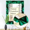 thumbnail image 3 of DESIGN ART Designart 'Relief Green Triangles' Modern Mirror - Vanity Printed Mirror 27.6 in. wide x 39.4 in. high, 3 of 4