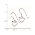 thumbnail image 2 of 925 Sterling Silver Heart Dangle Shepherd Hook (9x21mm) Earrings, 2 of 2