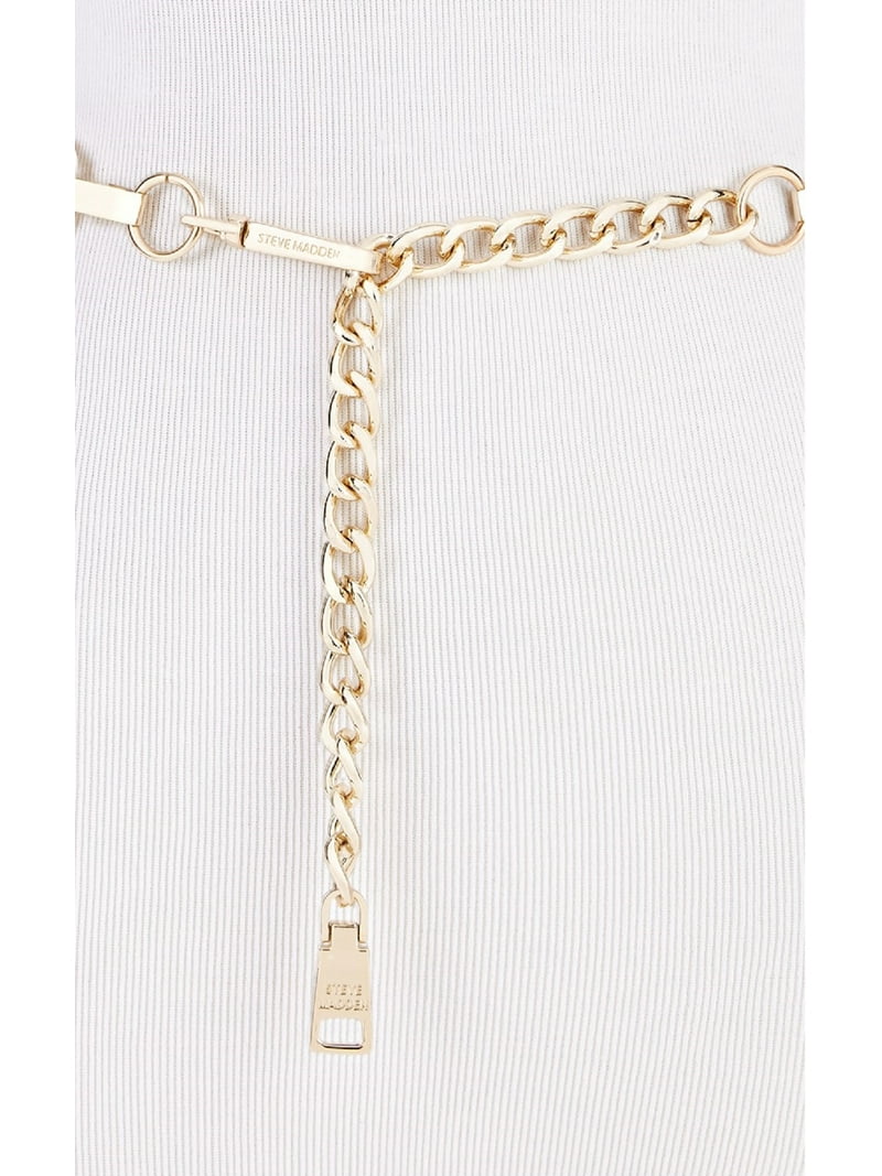 Golden color Belt Chain adjustable from Steve Madden LINK CHAIN ANKLET Gold Women main image 4