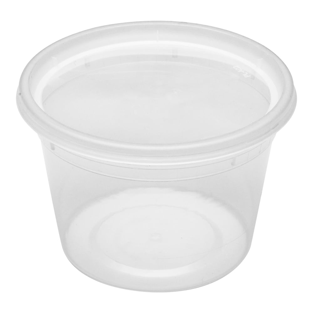 100 x Clear Plastic 2oz Tubs With Lids Containers Cups Pots and Lids 