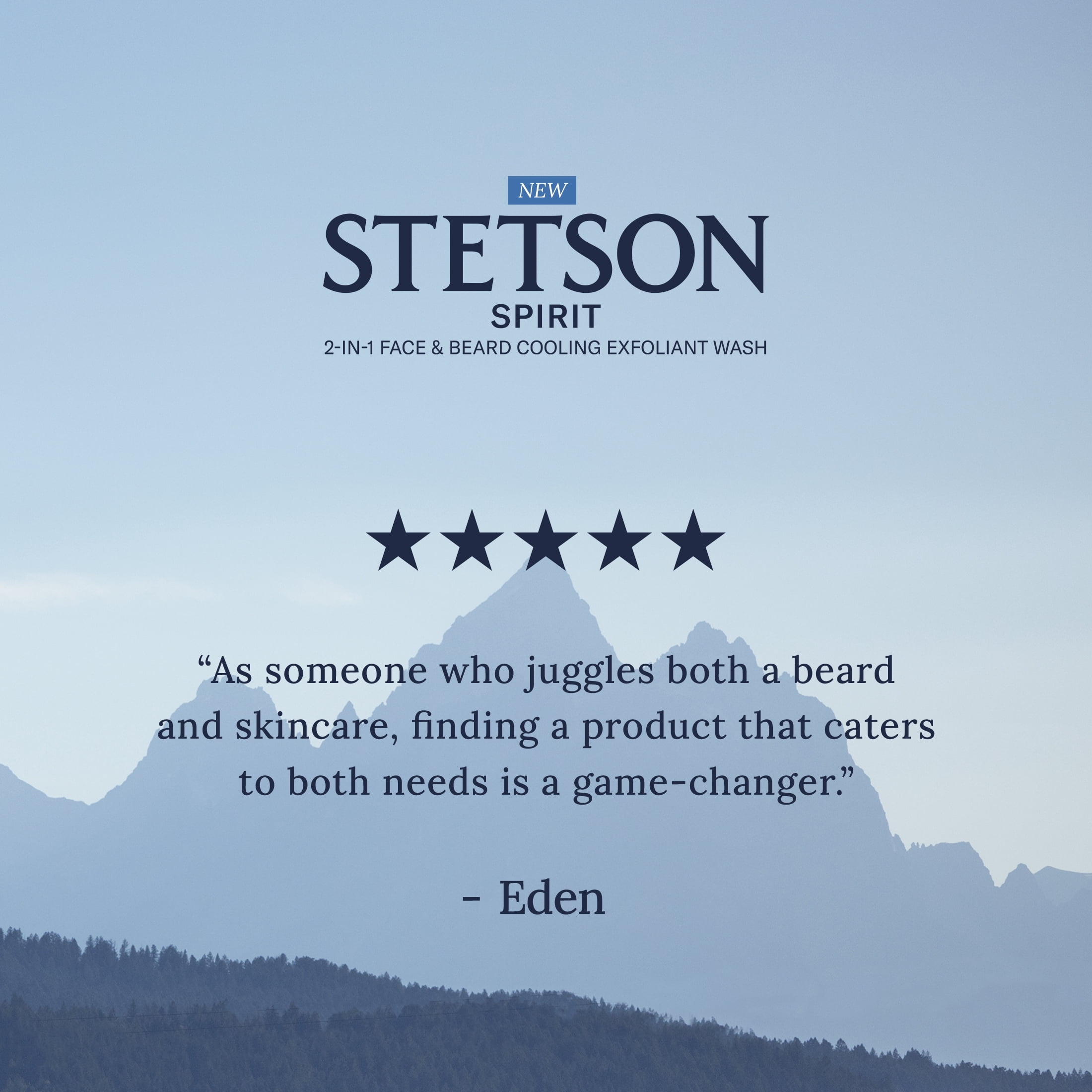 Stetson Spirit 2-in-1 Face & Beard Cooling Exfoliant Wash 5.0 fl. oz.