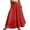 Watermelon Red, variant on Bbyeadc Long Skirts for Women Cotton Linen Elastic Waist Pleated Skirts High Waisted Flowy Solid Color Casual Playtime Outfits with Belt,Blue (M)