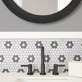 thumbnail image 6 of somertile fxlghwd hex porcelain floor and wall tile, 10.25" x 12", antique white with black dot, 6 of 7