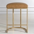 thumbnail image 3 of Bowery Hill Faux Leather Camel Counter Stool Rectangular 26.25"H Unassembled, 3 of 9
