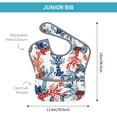 thumbnail image 4 of Zufioo Red Lobster Print Toddler Adjustable Waterproof Bib, 11.6x15 Inch Feeding Bib Suitable for 6-24 Month Babies, 4 of 8
