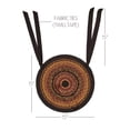 thumbnail image 2 of VHC Brands Heritage Farms Primitive Chair Pad Seat Cushion, Round, Braided Jute, Red Black Tan. 15 inch, 2 of 3