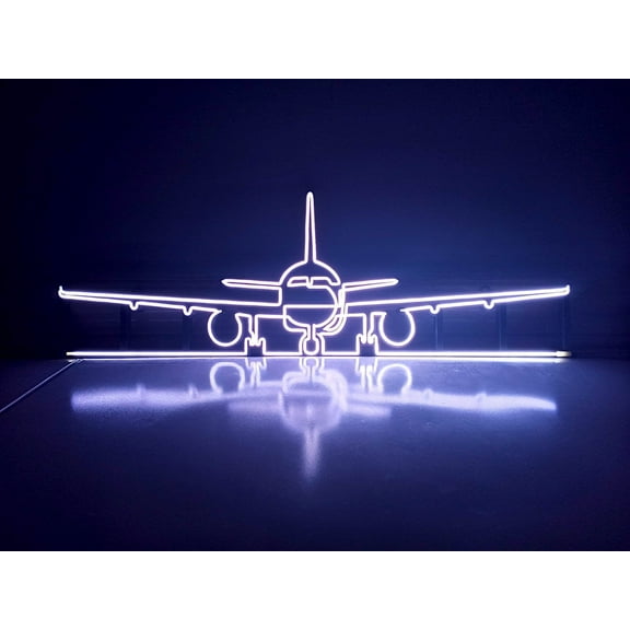 Ancfun Airplane Neon Sign | One Line Art | LED Neon Signs | Home Decor | Wall Art