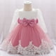 thumbnail image 3 of Vestido para niña, regalo de cumpleaños para bebé, vestido de encaje de manga larga con volantes para bebé, 3 of 6