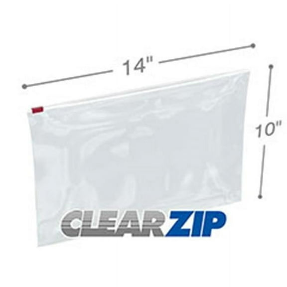 International Plastics CZSL31410 14 x 10 in. 0.003 Gauge ClearZip Slider Bag - Case of 100