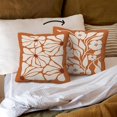thumbnail image 3 of Floral Pillow Covers,Abstract Boho Orange Reversible Pillow Covers 18x18,Neutral Botanical Flowers Throw Pillow Covers for Home Living Room Bedroom,Floral Pillow Covers Gifts for Women Girls, 3 of 5