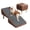 Brown, variant on JXXRZ Foldable Dog Stairs Ramp for Small Dogs & Cats, Wooden Pet Steps for Couch & Bed, Brown