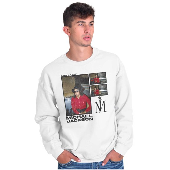 Michael Jackson Pop Studio Session Graphic Pullover Crewneck Sweatshirt Brisco Brands S