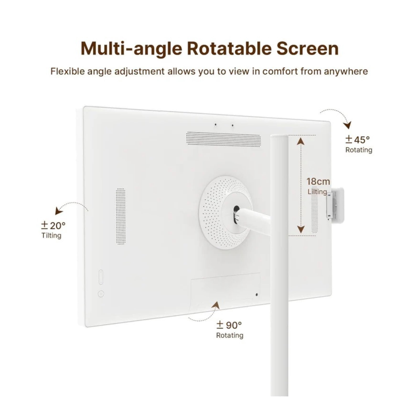 Cozyla 32-inch Full HD 1080p Tablet TV with Google Play Store and Full Swivel Rotation (White)
