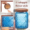 thumbnail image 3 of Vintage Glass Jar with Lids Colored Glass Canisters Jars with Airtight Wooden Lids for Kitchen Counter Storage Containers, 3 of 4