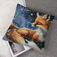 thumbnail image 7 of Chilfamy Pillow Covers Decorative Pillowcases  Galaxy Celestial Fox Design, Holiday Farmhouse Throw Pillow Case Hidden Zippered Square Cushion Cover for Sofa Bedroom Home Decor White, 7 of 7