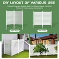 thumbnail image 3 of Lilypelle 38"x60" Air Conditioner Fence for Outside, White No Dig Privacy Panels Pool Equipment Enclosure Outdoor Privacy Screens, Garbage Can Trash Can Screens Fence for Outside Backyard Patio, 3 of 8
