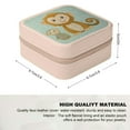 thumbnail image 2 of Autua Monkey Theme Jewelry Box for Necklace, Ring, Earring Storage with Compact Size and Multiple Compartments Pink, 2 of 5