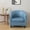 Blue 1, variant on BH-JJSMGS Stretch Club Chair Slipcovers 2 Pieces, PU Leather Round Barrel Chair Cover with Cushion Cover, Oilproof Couch Cover for Cats Dogs