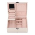 thumbnail image 2 of Double Layer Jewelry Case, Partition Design Large Capacity Jewelry Box With Drawer For Women For Bedroom, 2 of 8