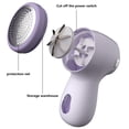thumbnail image 5 of Rirool USB Rechargeable Fabric Shaver, Lint Remover with 3 Stainless Steel Blades & Digital Display, Portable Clothes Defuzzer for Sweaters & Blankets, Purple, 5 of 8