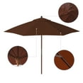thumbnail image 2 of California Umbrella 9-ft. Round Marenti Wood-framed Olefin Patio Umbrella (No Base) Terracotta, 2 of 5