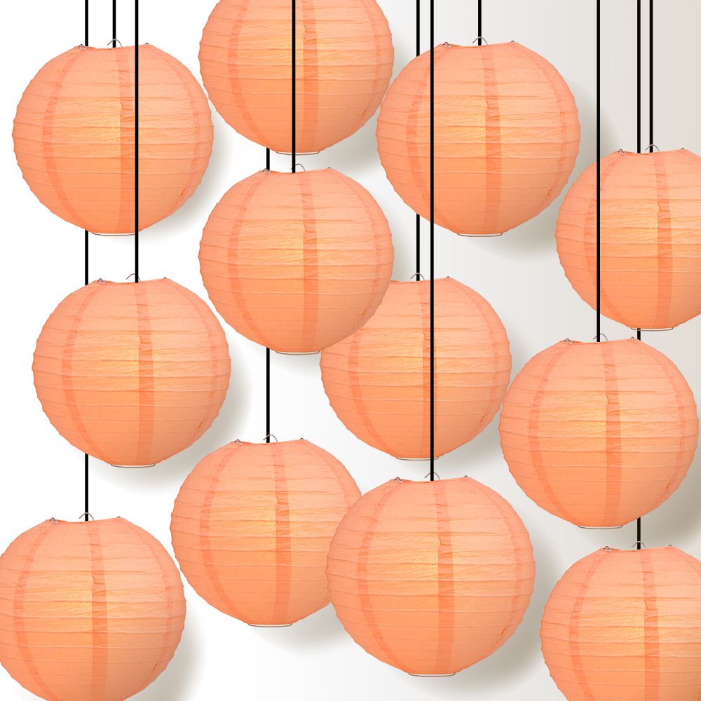 Quasimoon PaperLanternStore Decorative Paper Lanterns (12 Pack, 12Inch