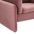 thumbnail image 3 of Modway Indicate Performance Velvet Armchair in Dusty Rose, 3 of 9