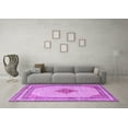 thumbnail image 3 of Ahgly Company Indoor Round Persian Purple Traditional Area Rugs, 6' Round, 3 of 4