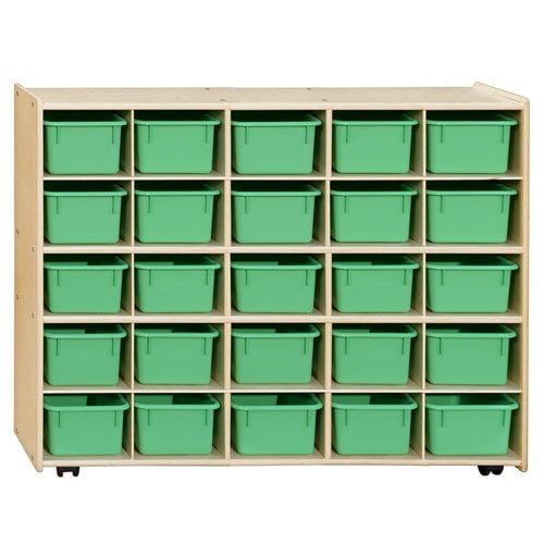 Contender C16009LGF (COO2Z) Contender 25 Tray Storage with Lime Green Trays - Assembled