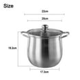 thumbnail image 2 of Mosiee Stock Pot Extra Large Capacity Soup Pot 201 Stainless Steel Pot Can Steam And Cook The Cooking Pot Heats Up Quickly, 2 of 9
