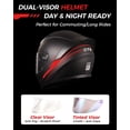 thumbnail image 2 of Casco de Moto Integral Orthrus Certificado DOT M Negro Rojo, 2 of 7