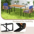 thumbnail image 5 of Costway 3 PCS Patio Dining Table Set with Bistro Chairs Large Coffee Table Seat Cushions, 5 of 10