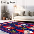 thumbnail image 2 of ODIKA 3'x5' Machine Washable Non-Slip Area Rug, Enchanted Yuletide Washroom Furnishing Kit High Traffic Rug with Pad, Red, 626444, 2 of 8