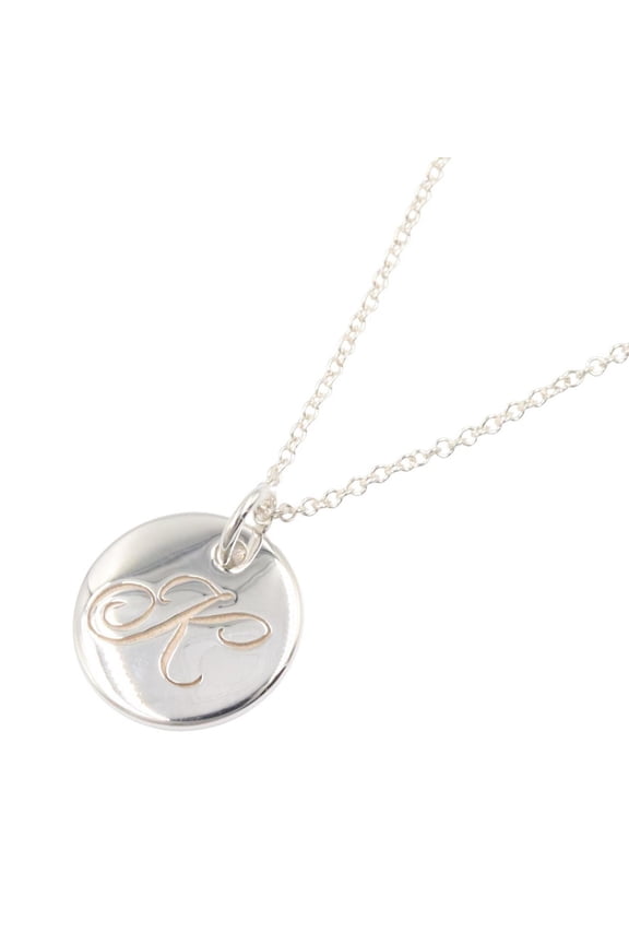 Pre-Owned Tiffany & Co. Alphabet Charm Necklace, Sterling Silver 925, Women's Jewelry, Tone