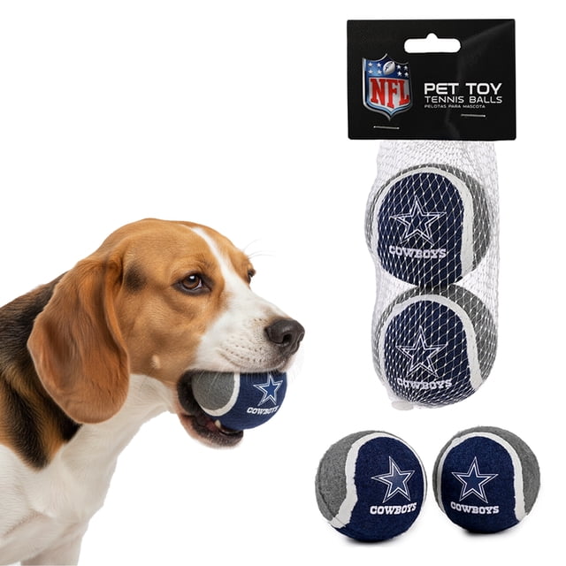Set de 2 pelotas para perro NFL Dallas Cowboys 100% oficial