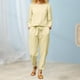thumbnail image 5 of Trajes De 2 Piezas Conjunto de pantalones de 2 piezas de lino y algodón, ropa diaria de mujer de manga larga (Beige XXXL) Ygjytge para Mujer Beige T XL, 5 of 7