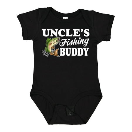 

Inktastic Uncle s Fishing Buddy with White Text Gift Baby Boy Bodysuit