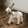 thumbnail image 3 of 11.8Inch White Christmas Reindeer Figurine Decor Statue, Santa Deer Christmas Table Decorations, for White Christmas Decorations, Centerpiece Table Decorations or Fireplace Decorations, 3 of 6
