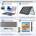 thumbnail image 4 of Travel Extended Computer Display, 360 Degree Rotation 1200P 120Hz  SRGB 14in Dual Screen Travel Display  for Laptops, 4 of 7