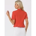 thumbnail image 3 of DARING DIVA Women's Business Blazer 3/4 Sleeve Collarless Cardigan XL Red, 3 of 6
