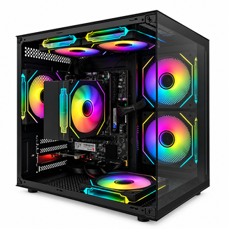 Suevery PC Desktop Computer, AMD Ryzen 5 3500X, Radeon RX 560